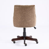 ZUN A&A Furniture,Medieval Retro Style Sheepskin Pattern Fabric Home Office Chair with Lift, Swivel and W1143P202750