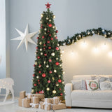 7.5ft Pencil Shape Automatic Tree Structure PVC Material 1090 Round Heads 350 Lights Warm Color With 58420987
