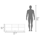 Adel 51" Wide Tv Stand with One Door Cabinet , Four Open Shelves, Cable Management, Living, Tv B070P254800