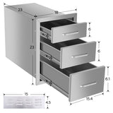 18"x23"x23" Drawer cabinets for outdoor kitchens or courtyards W3167P303256