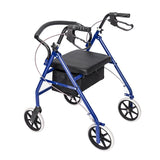 ZUN Iron Walker with Wheels Black & Blue 60351751