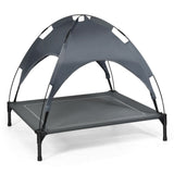 35.5" x 32" Dog Cot with UV Protection Canopy Shade 54012351