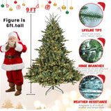 ZUN 7.5FT Christmas Tree Simulate Nature Advanced Materials Premium Hinged Spruce Artificial Douglas W1773P203599