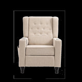 Arm Pushing Recliner, Modern Button Tufted Wingback Push Back Recliner, Living Room W133364035