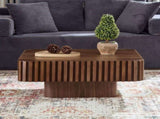 Modern 35.43 inch Handcraft Drum Table Square Table for Living Room,Small Wooden W2582P360254