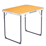 2.3ft Aluminum Camping Folding Table wood grain color 45552990