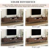 Mid Century TV Stand 2 Drawers, Media Console Table for TVs up to 85'', Entertainment Center N710P193724Q