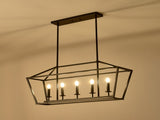 5-Light Farmhouse Kitchen Island Lighting,5 Light Industrial Linear Chandelier for Dining Room Metal W5008P465021