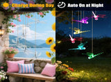 2PCS-Outdoor Solar Wind Chimes, Solar Dragonfly Wind Chimes, Color Changing LED Wind Chime Light, 45297444