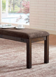 ZUN Classic Elegant Design Wooden 1pc Bench Only Dining Room Upholstered Seat Walnut Finish Bench B011P245909