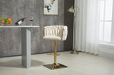 COOLMORE Vintage Bar Stools with Back and Footrest Counter Height Dining Chairs 2PC/SET W153990661