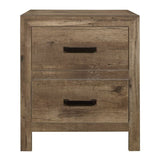 Bedroom Wooden Nightstand 1pc Weathered Pine Finish 2x Drawers Transitional Style Furniture B01151366
