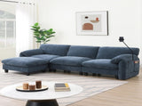 108" Modular Sectional Sofa, L-Shape with 31.5" Extra-Wide Seat Cushion, USB and Type-C Charger, 51914423