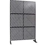 Outdoor & Indoor Privacy Metal Privacy 76" H48" W, Freestanding Decorative Privacy W465P193246