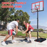 Basketball Hoop 5.73-10FT Height Adjustable Portable Basketball Goal for Indoor Outdoor Basketball W2031P268958