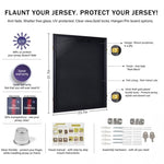 ZUN Shirt Display Frame With UV Resistant Acrylic and Hanger, Wall Mounted Baseball Basketball Football 61708878