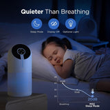 ZUN MOOKA Air Purifiers for Home Large Room 1095ft², H13 HEPA Filter Air Cleaner with USB Cable for Pets 85920011