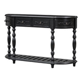 U_STYLE 52''Modern and Contemporary Curved Console Table Sofa Table Entryway Table for Hallway N711P186862B