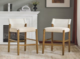 28.5'', Modern Solid Wood Bar Stool with Polyester Cushion - Minimalist Kitchen Island Stool for N780P271400W