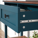 Farmhouse Style Console Table 2 Drawer and Bottom Storage Shelf for Entryway, Rustic Side Table W2557P271250