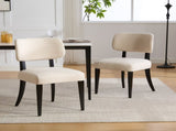 Wooden Dining Chairs Set of 2, Modern Fabric Upholstered Dining Room Chair Kitchen Chairs, Farmhouse W3244P392827