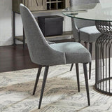 Grey and Gunmetal Side Chair B062P153680