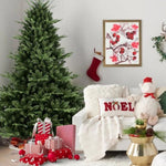 ZUN 9FT Christmas Tree Simulate Nature Advanced Materials Premium Hinged Spruce Artificial Douglas Firs W1773P203597