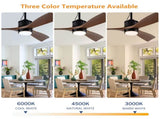 42" ABS Blades Outdoor Ceiling Fan with LED Light Remote Control,Quiet DC Motor 6 Speed W3775P459398