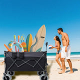 9" x 4" All-Terrain Balloon Wheels! 300L XL Heavy-Duty Folding Wagon Cart - 480lbs Capacity, W2932P317113