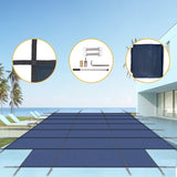 Pool Safety Cover, Fits 16x32ft Rectangular Inground Winter Swimming Pools, with 4x8ft Center End W465P203693