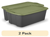 (2 pack) EZ Carry 30 Gallon Extra-Large Storage Bin, Plastic Storage Container with Full-Grip 34983656