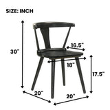 2 Pieces Set Dining Side Chair Rustic Modern Farmhouse Design Retro Design Easy to Assembly W2537P211112