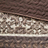 5 Piece Jacquard Quilt Set with Throw Pillows Red Full/Queen B03597544