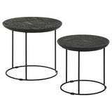 Matte Black 2-Piece Nesting Table B062P153894