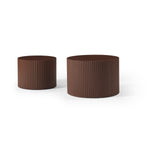 ZUN Nesting Table Set of 2, MDF Coffee Table set for Living Room/Leisure Area,Brown W876P210146