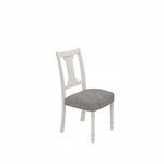 ZUN Tannen Set of 2 White and Gray Dining Side Chair B061P182979