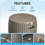 9.5 Gallon Cooler Side Table, Portable Ice Chest with Built-in Handle, Multifunctional Ice Cooler 03843302