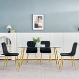 Modern simple light luxury dining black home bedroom stool back dressing student desk W210122575