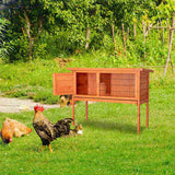 36" Single Deck Waterproof Wooden Chicken Coop Hen House Pet Animal Poultry Cage Rabbit Hutch Natura 91435389