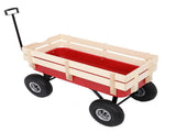 97x43x78cm Garden Iron Wood Four Wheel Garden Wagon 05908725