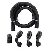 AN16 AN-16 Hose Fuel line rubber Nylon braided 5FT with 90 degree AN fittings 45 degree straight 78736208