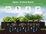 3-in-1 Raised Garden Bed with Greenhouse Cover 130 Gal Galvanized Metal Planter Box - Black 72350919