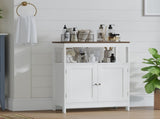 Modern Storage Cabinet with Double Doors, Free-Standing Bathroom Cabinet with Adjustable Shelf and 36406747