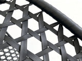 Foldable Hanging Egg Chair with Stand, HDPE Rattan Wicker Swing Chair with Cushion, Heavy Duty Frame 88067295