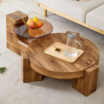 ZUN The detachable double-decker coffee table, the stylish is more precious, and the detachable W1151P184841