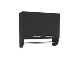 Medicine Cabinet 20.30" H, with 2 Shelves and 2 Doors, Black B097P250853