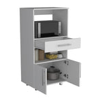 ZUN Worland Pantry Cabinet with Microwave Stand, Multi-Functional with Drawer and 2-Door B200P173200