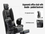 Office Chair 200 kg PU Leather Computer Chair with Lumbar Support and High Backrest, W2367P290485
