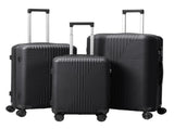 PP Trolley Case 20in 24in 28in 3PCS Suitcase Set Black 99782391