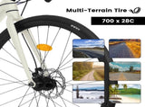 700Cx28 Road Bike, Lightweight Aluminum Frame, Disc Brakes, 16-Speed, Fast Acceleration, Suitable 50657353
